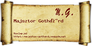 Majsztor Gothárd névjegykártya